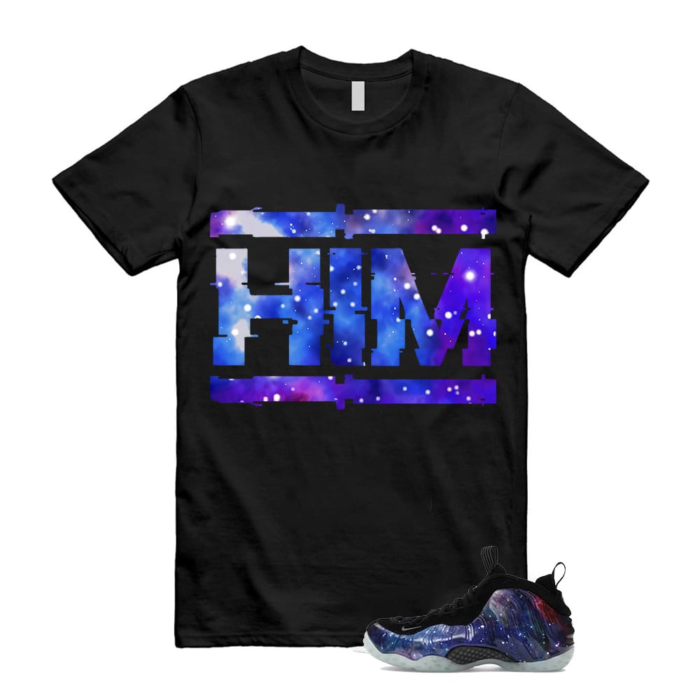 Him Shirt To Match Galaxy Air Foamposite One 2025 Obsidian Black Anthracite T-Shirt, Sneaker Match Tees