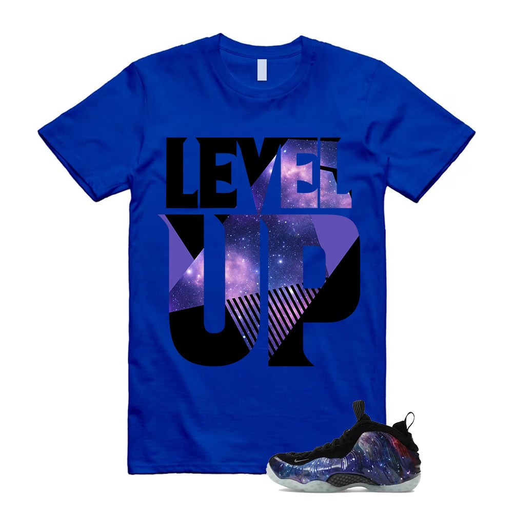 Level Up Shirt To Match Galaxy Air Foamposite One 2025 Obsidian Black Anthracite T-Shirt, Sneaker Match Tees