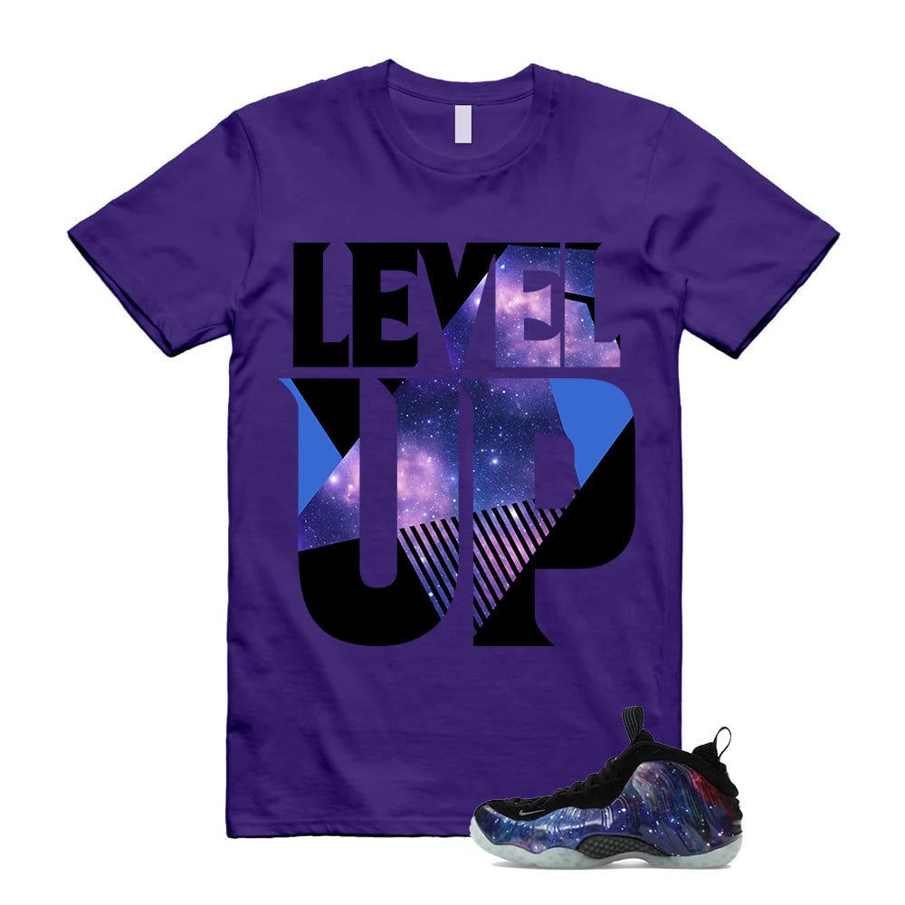 Level Up Shirt To Match Galaxy Air Foamposite One 2025 Obsidian Black Anthracite T-Shirt, Sneaker Match Tees