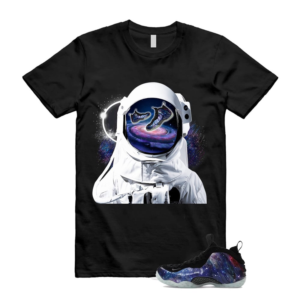 Space Discovery Shirt To Match Galaxy Air Foamposite One 2025 Obsidian Black Anthracite T-Shirt, Sneaker Match Tees
