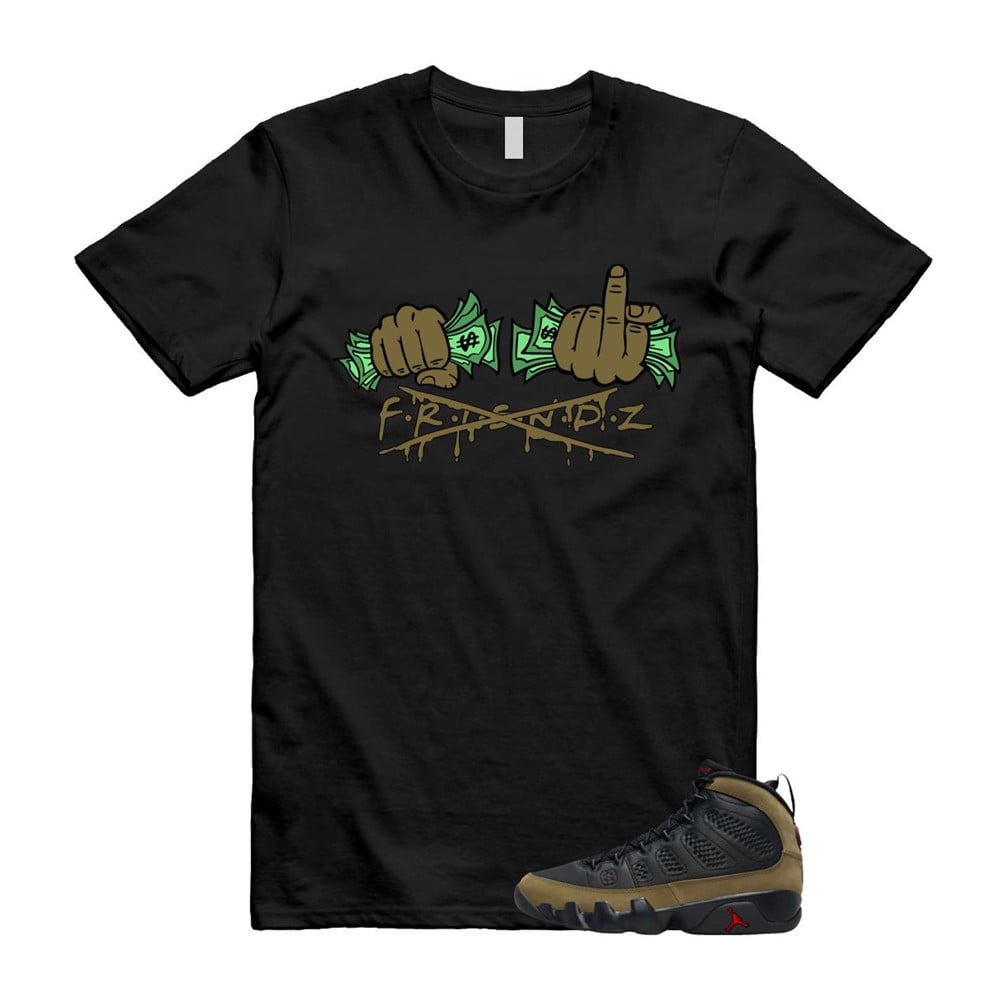 FRIENDZ Shirt To Match Air Jordan 9 Olive T-Shirt, Sneaker Match Tees