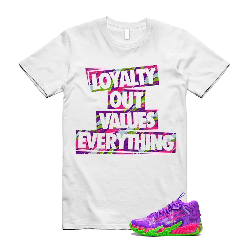 Loyalty Shirt To Match Puma Toxic LaMelo Ball Purple Glimmer Green Gecko 03 Slime T-Shirt, Sneaker Match Tees