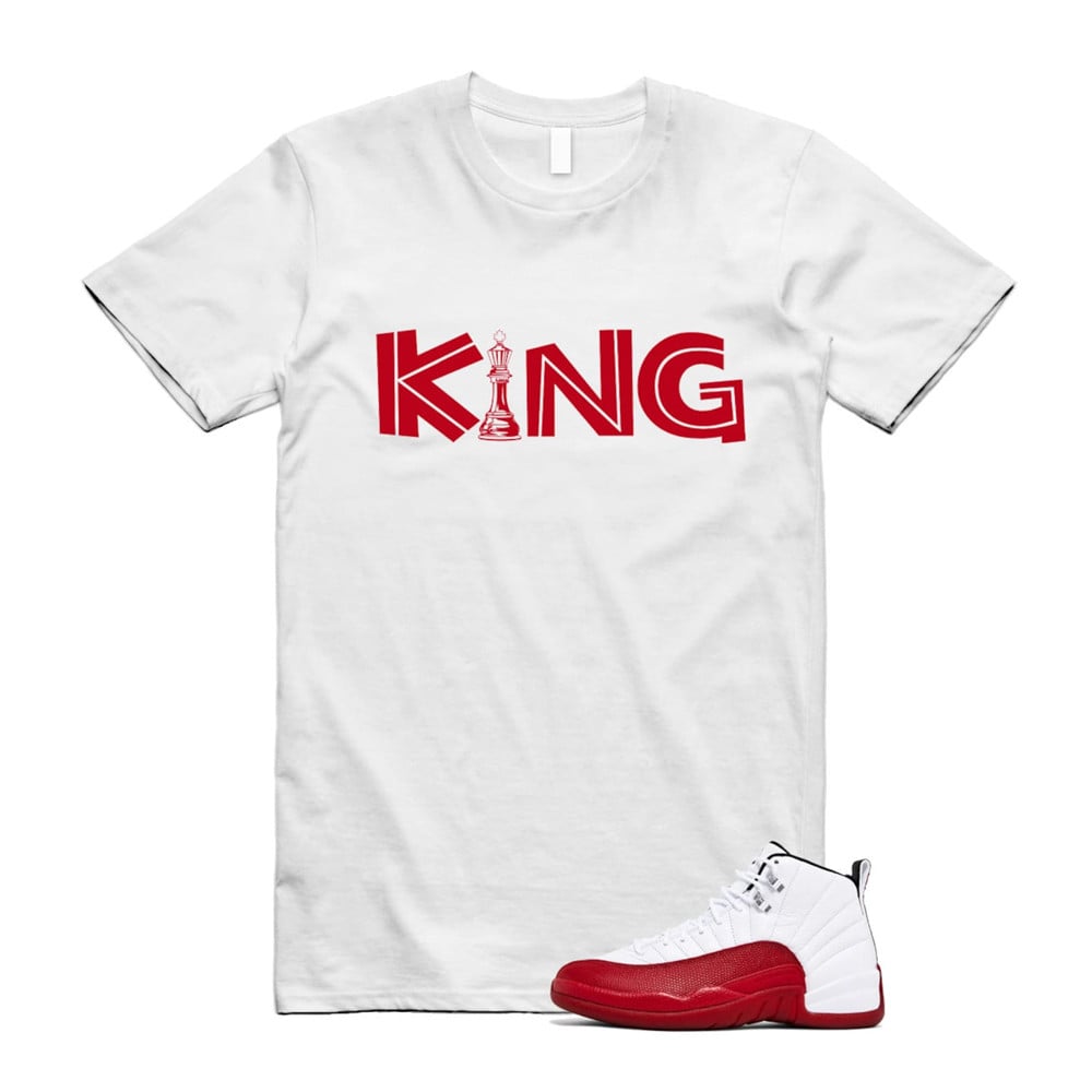 King Shirt To Match Air Jordan 12 Cherry Red T-Shirt, Sneaker Match Tees