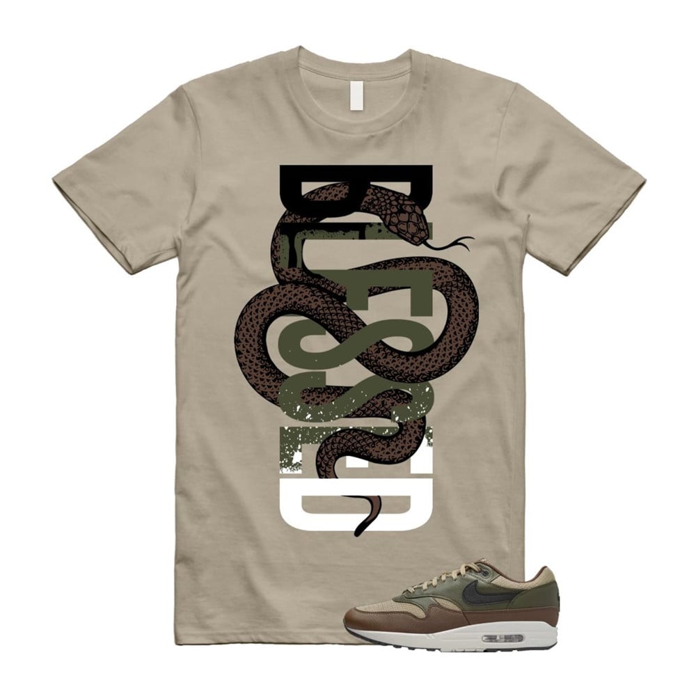 SNAKEBLS Shirt To Match Air Max 1 Neutral Olive Cacao Wow T-Shirt, Sneaker Match Tees