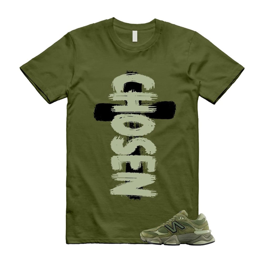CHOSEN Shirt To Match 9060 Dark Olivine Green Olive T-Shirt, Sneaker Match Tees