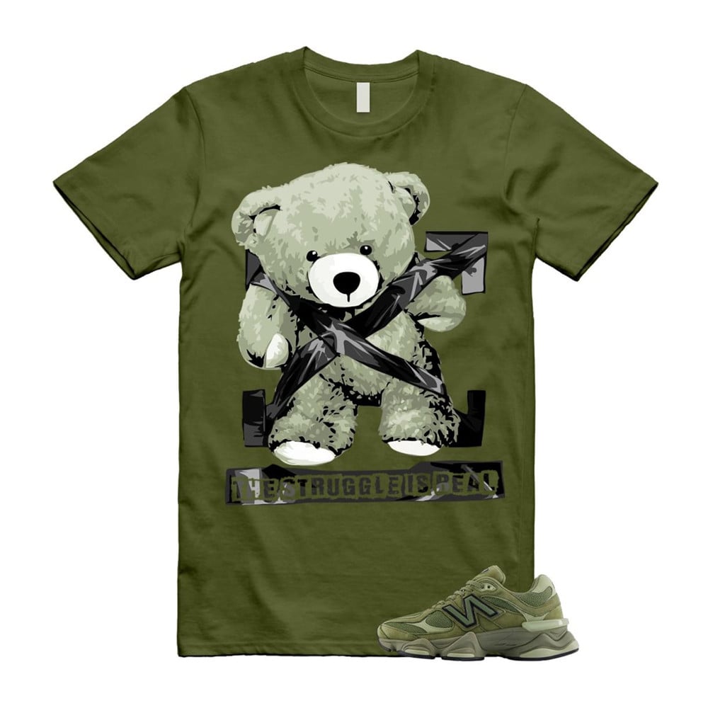 The Struggle Is Real Shirt To Match 9060 Dark Olivine Green Olive T-Shirt, Sneaker Match Tees