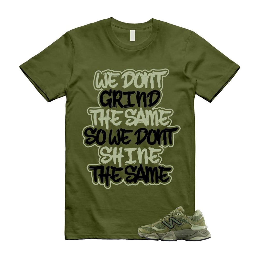 GRIND Shirt To Match 9060 Dark Olivine Green Olive T-Shirt, Sneaker Match Tees