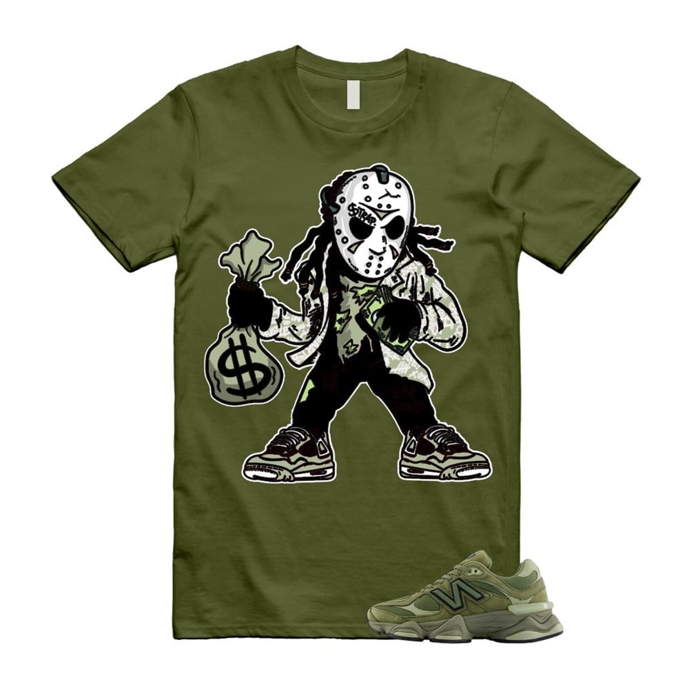 JASON Shirt To Match 9060 Dark Olivine Green Olive T-Shirt, Sneaker Match Tees