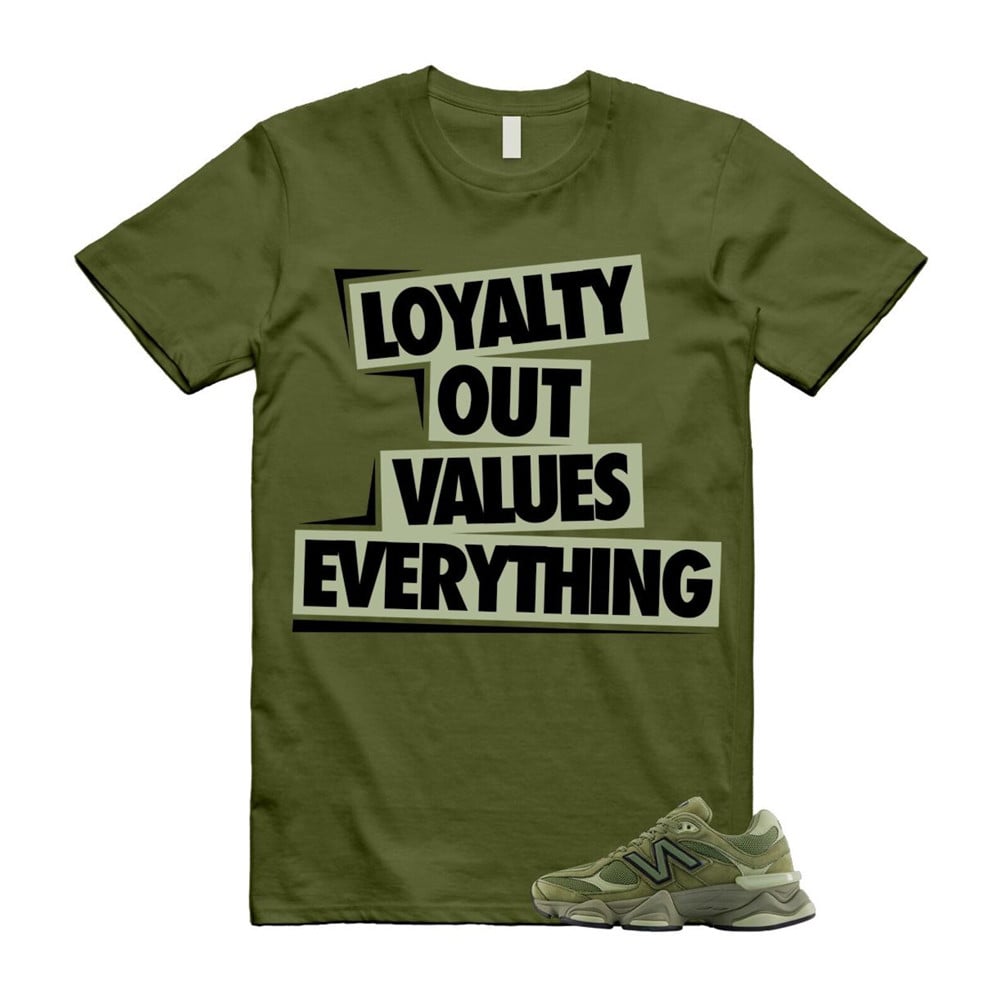 Loyalty Shirt To Match 9060 Dark Olivine Green Olive T-Shirt, Sneaker Match Tees