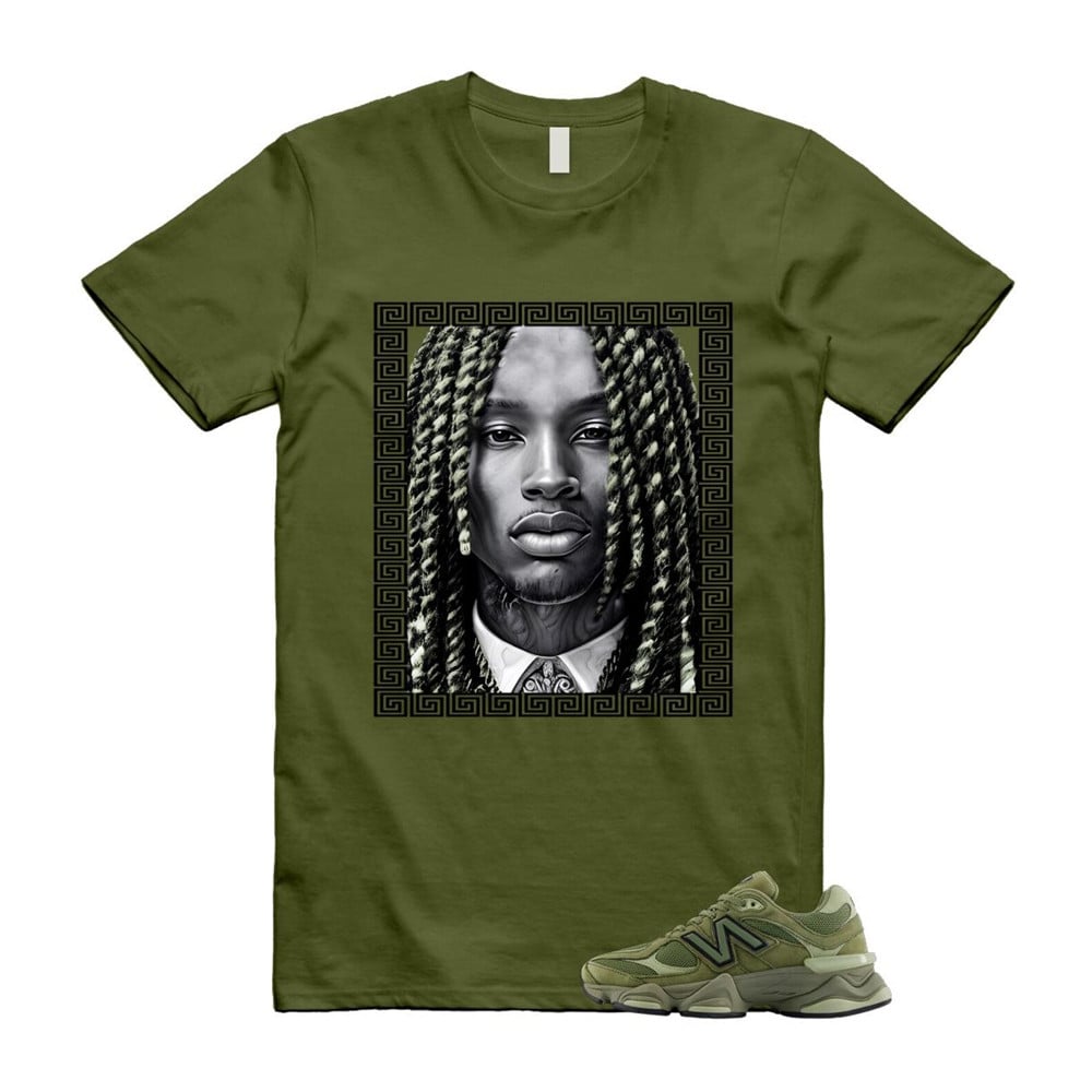 VON Shirt To Match 9060 Dark Olivine Green Olive T-Shirt, Sneaker Match Tees