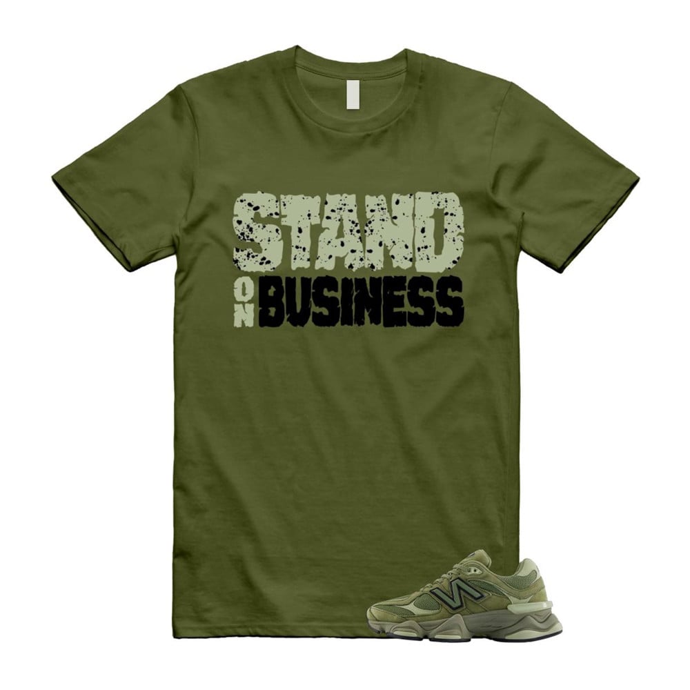 Stand On Business Shirt To Match 9060 Dark Olivine Green Olive T-Shirt, Sneaker Match Tees