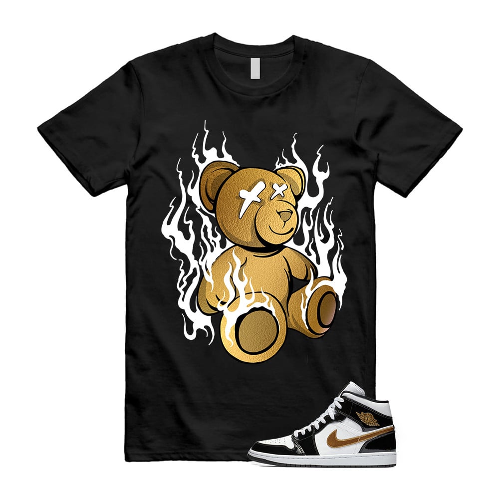 LIT Shirt To match Jordan 1 Metallic gold Patent Black White T-Shirt, Sneaker Match Tees