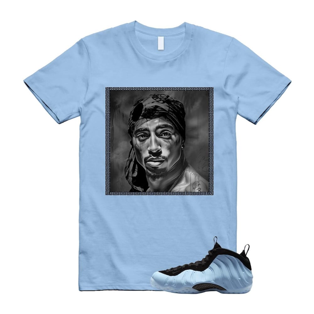 PAC Shirt To match Foamposite Psychic Blue Black Air One T-Shirt, Sneaker Match Tees