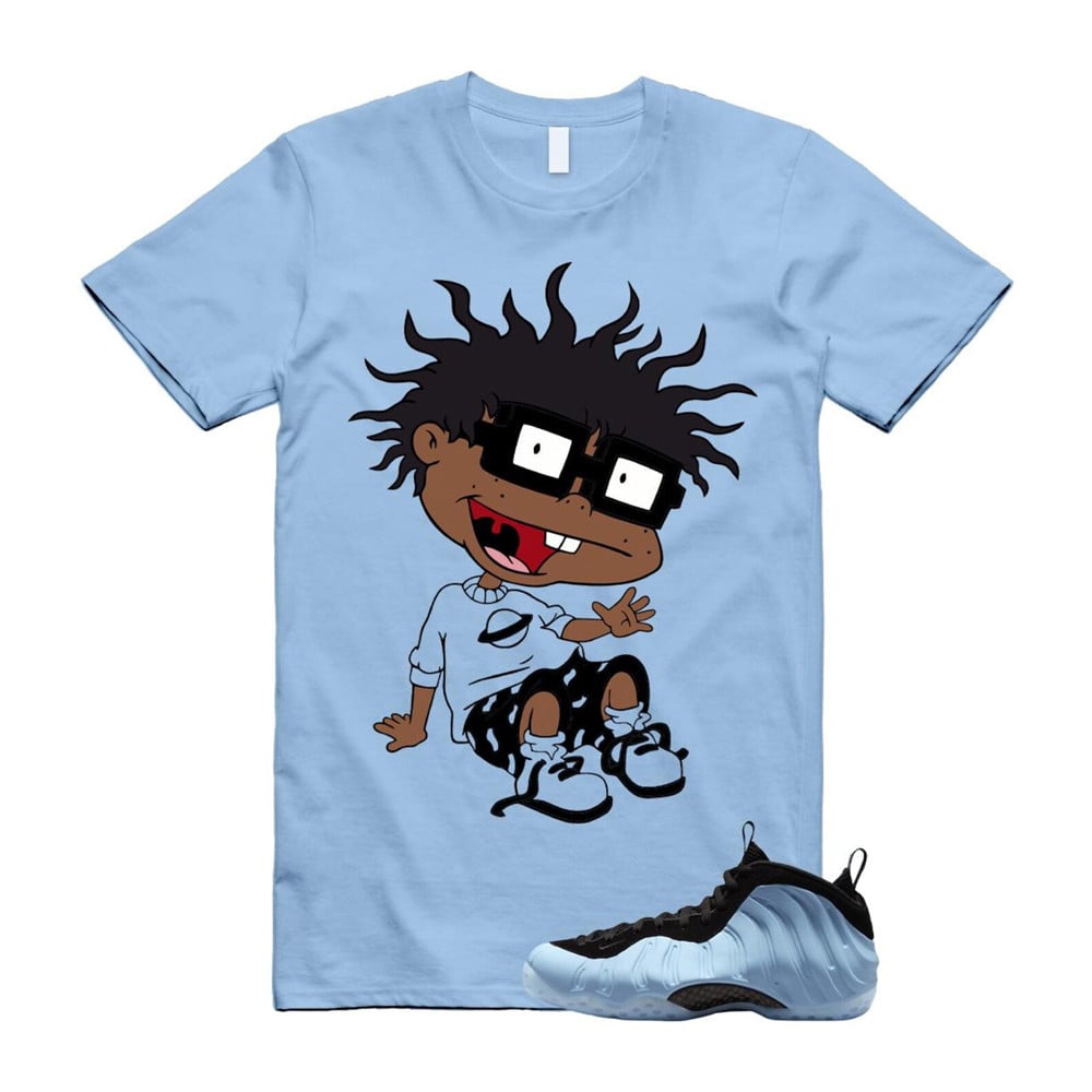 FINSTER Shirt To match Foamposite Psychic Blue Black Air One T-Shirt, Sneaker Match Tees