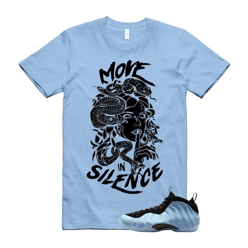 Move In Silence Shirt To match Foamposite Psychic Blue Black Air One T-Shirt, Sneaker Match Tees