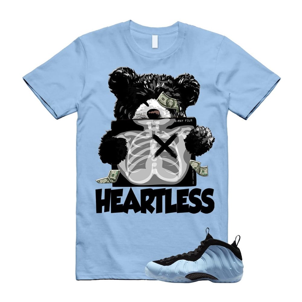 Heartless Shirt To match Foamposite Psychic Blue Black Air One T-Shirt, Sneaker Match Tees