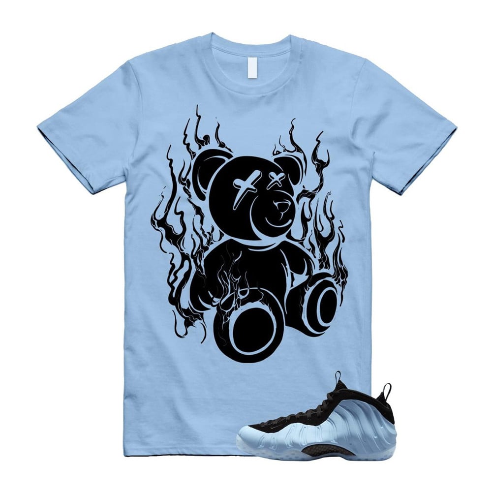 LIT Shirt To match Foamposite Psychic Blue Black Air One T-Shirt, Sneaker Match Tees