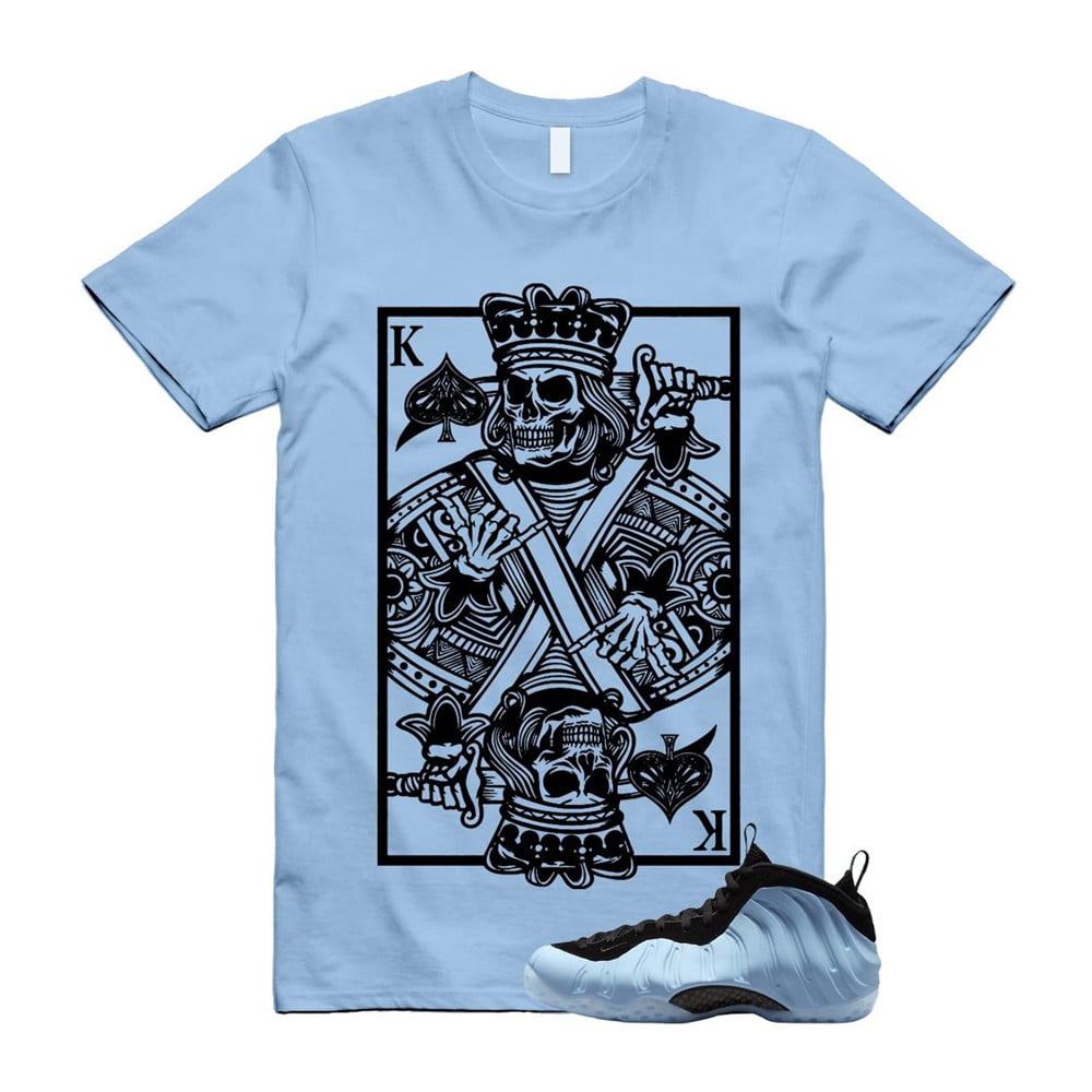 King Card Shirt To match Foamposite Psychic Blue Black Air One T-Shirt, Sneaker Match Tees