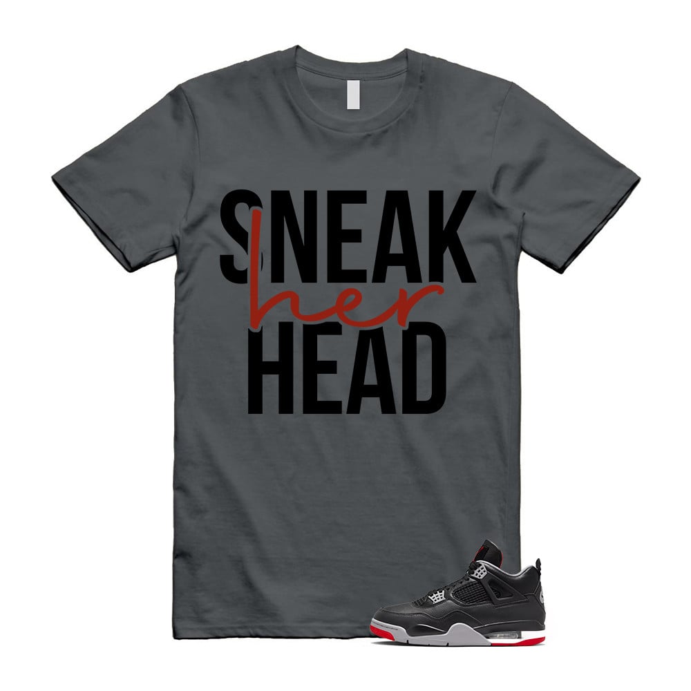 Sneaker Her Head Shirt To Match Retro Air Jordan 4 BRED Reimagined T-Shirt, Sneaker Match Tees