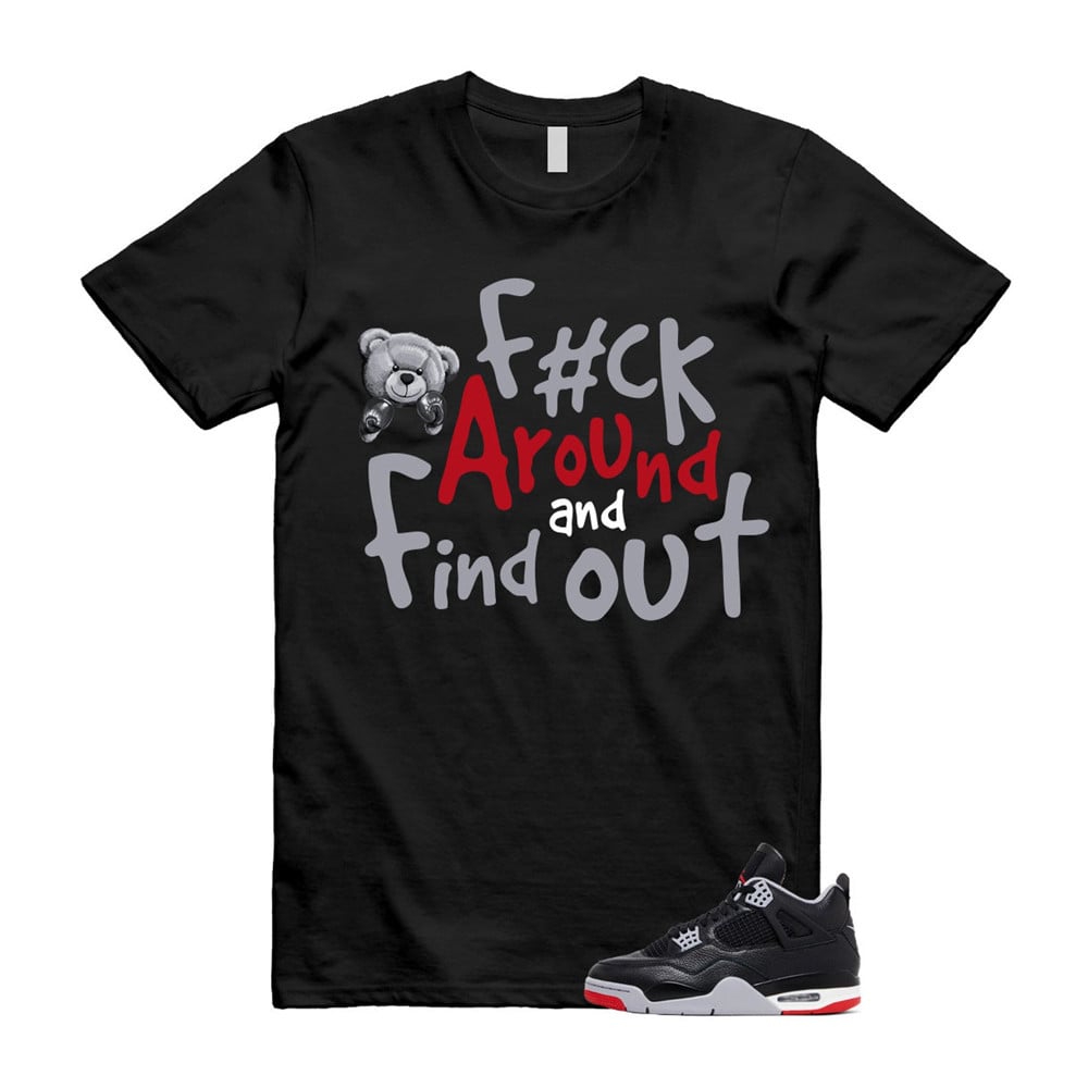FCK Shirt To Match Retro Air Jordan 4 BRED Reimagined T-Shirt, Sneaker Match Tees