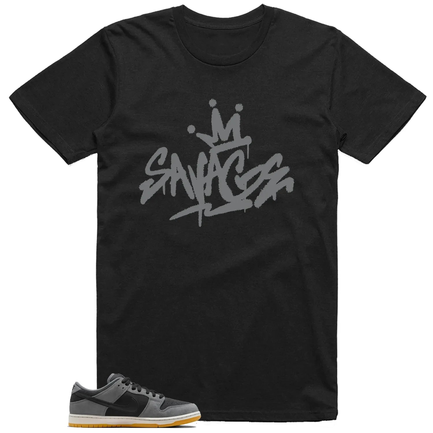 Savage Style Shirt To Match SB Dunk Low Dark Smoke Grey T-Shirt, Sneaker Match Tees