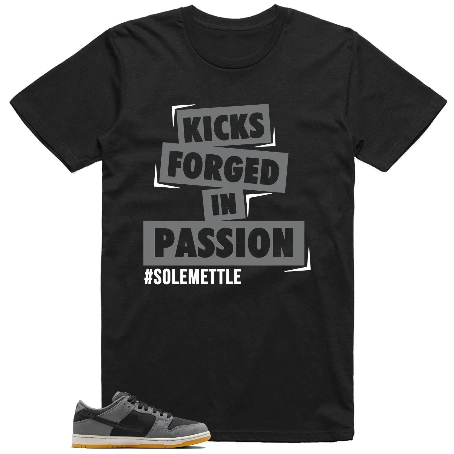 Passion Kicks Shirt To Match SB Dunk Low Dark Smoke Grey T-Shirt, Sneaker Match Tees