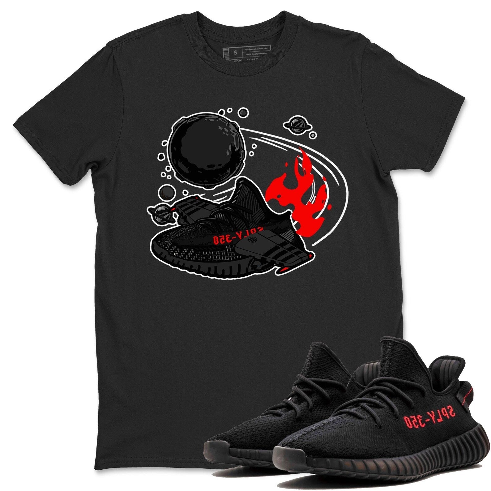 Rocket Boost Unisex Crew Neck Sneaker Matching Tee Shirt To Match Yeezys 350 Bred T-Shirt, Sneaker Match Tee