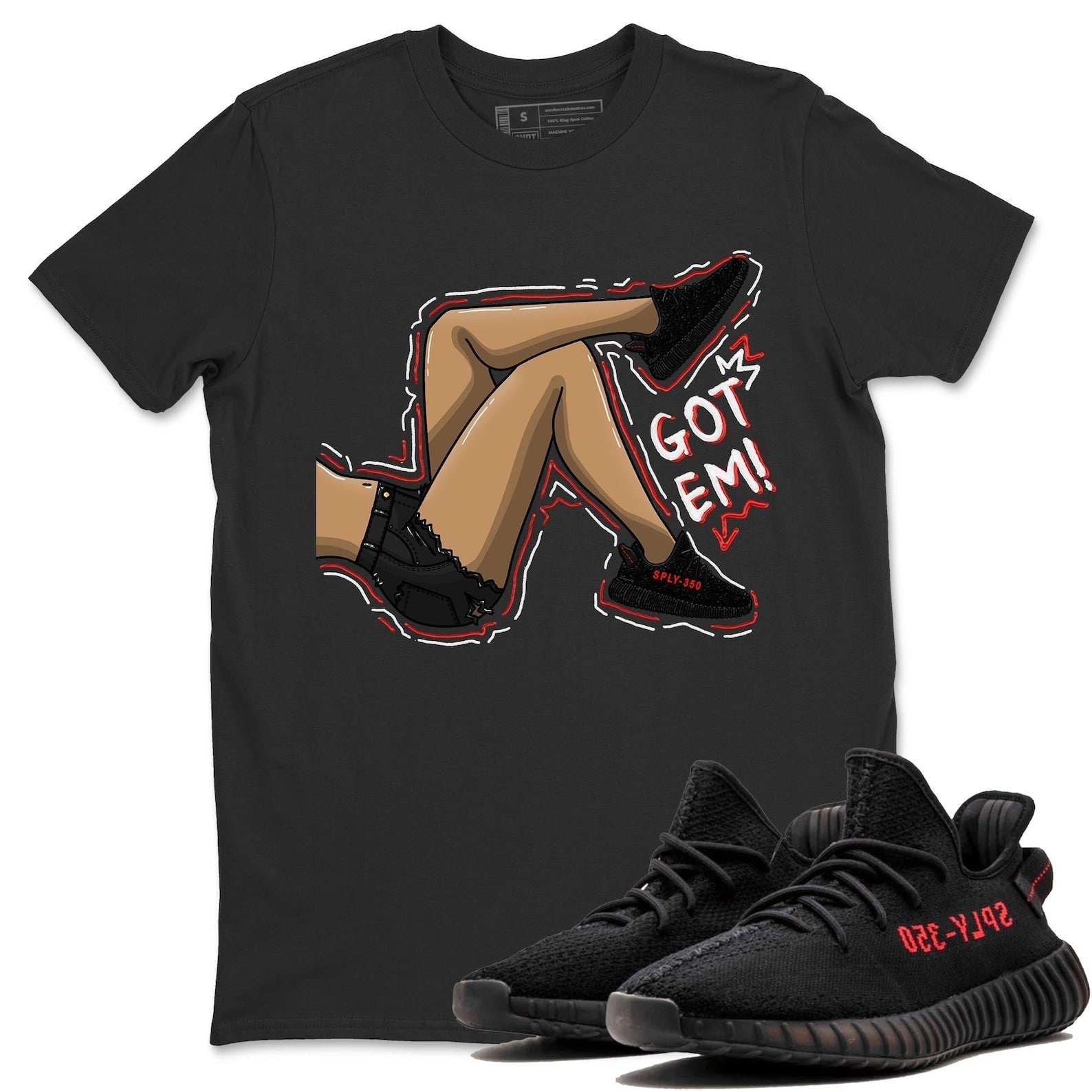 Got Em Legs Unisex Crew Neck Sneaker Matching Tee Shirt To Match Yeezys 350 Bred T-Shirt, Sneaker Match Tee
