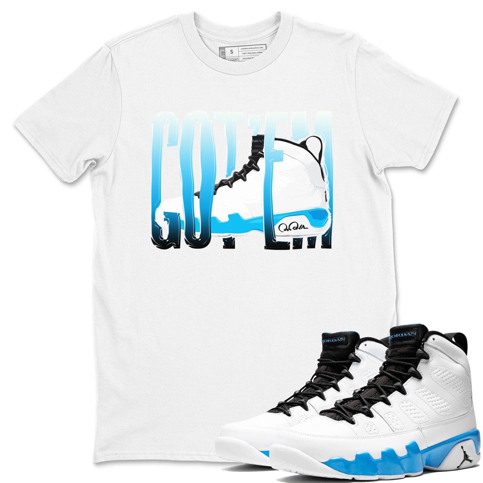 Wiggling Gotem Streetwear Shirts To Match Jordans 9s Powder Blue T-Shirt, Sneaker Match Tee