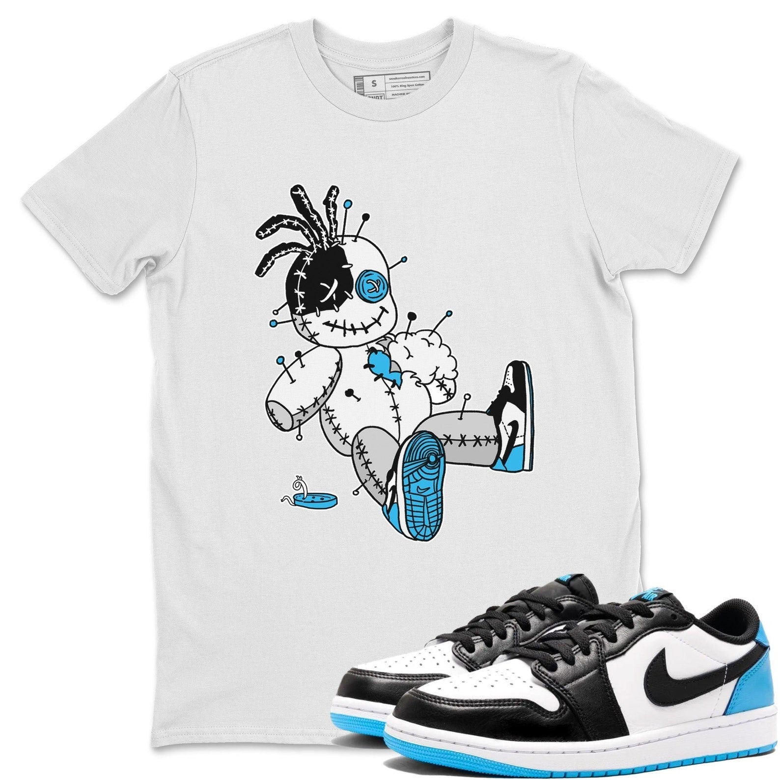 Voodoo Doll Streetwear Shirts To Match Jordans 1s Powder Blue T-Shirt, Sneaker Match Tee