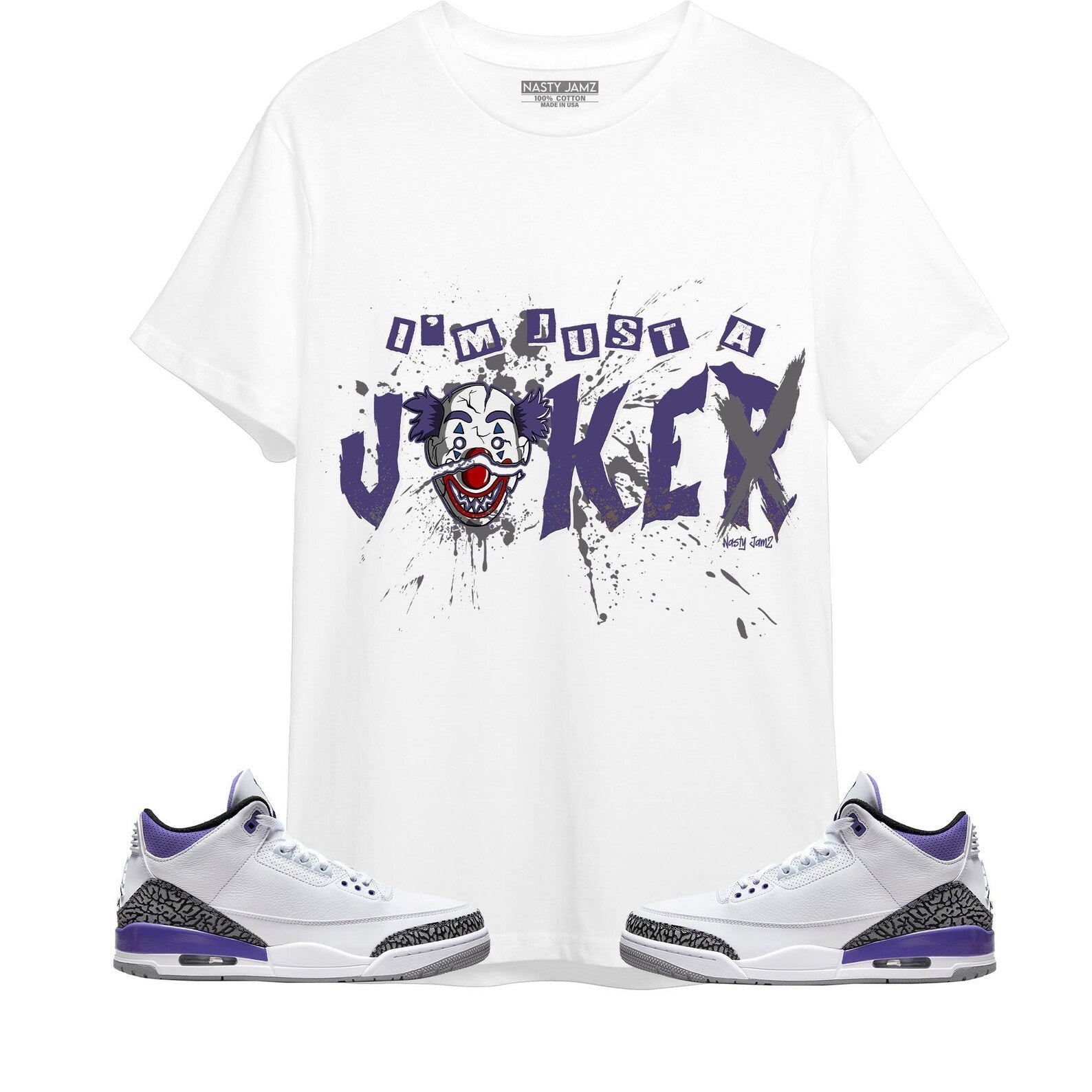 Im Just A Joke Im Just A Joker Unisex Shirt Match Jordan 3 Retro Dark Iris T-Shirt, Sneaker Match Tee