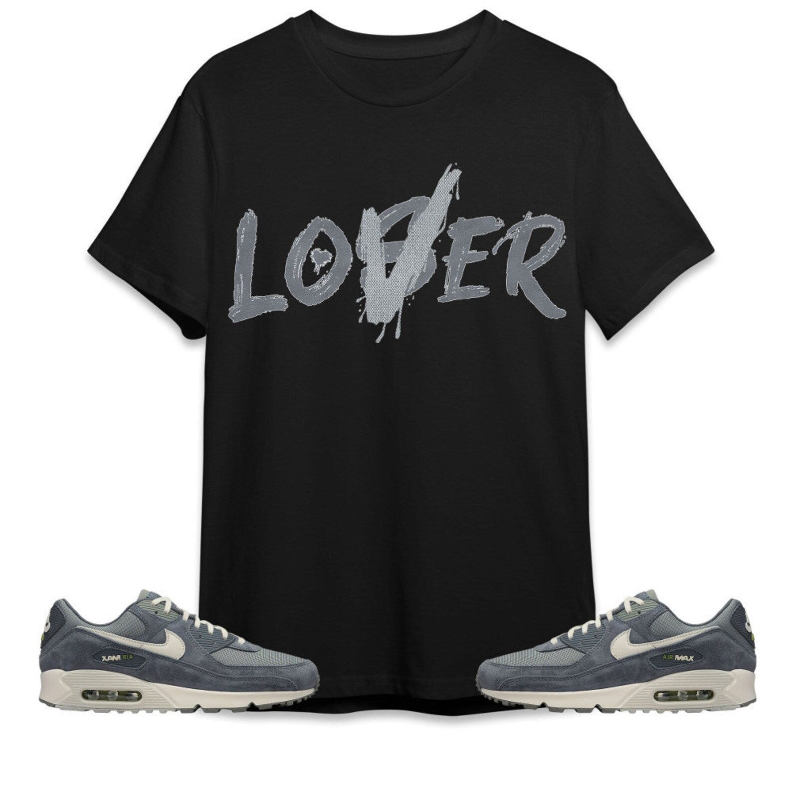 Loser Lover Unisex Tees Air Max 90 Iron Grey streetwear cartoon 90s Tees, Outfit back to school,sneaker match Tees T-Shirt, Sneaker Match Tee