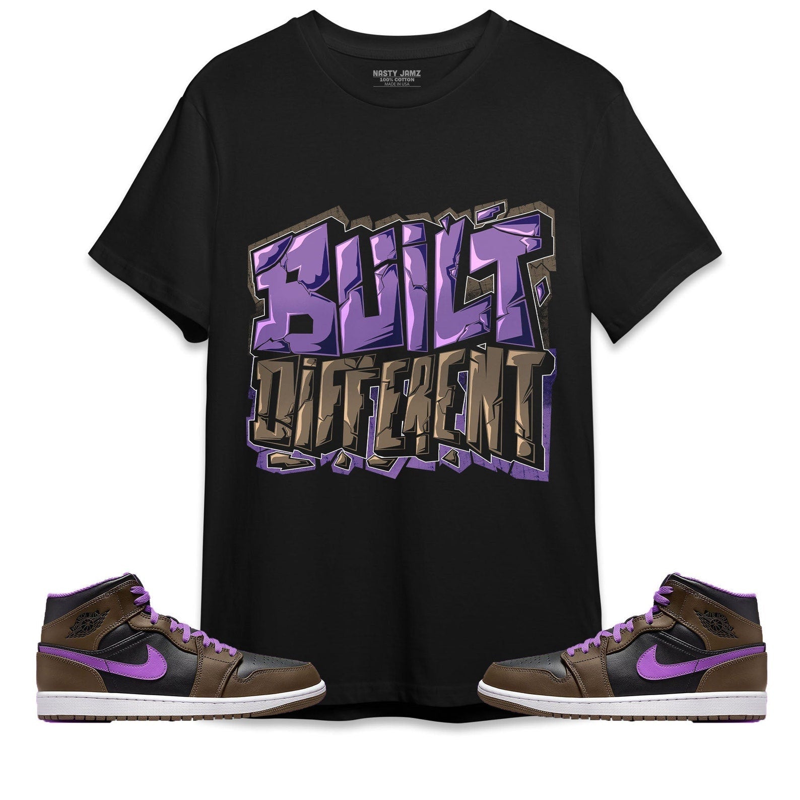 Built Different Unisex Shirt Match Jordan 1 Mid Palomino T-Shirt, Sneaker Match Tee