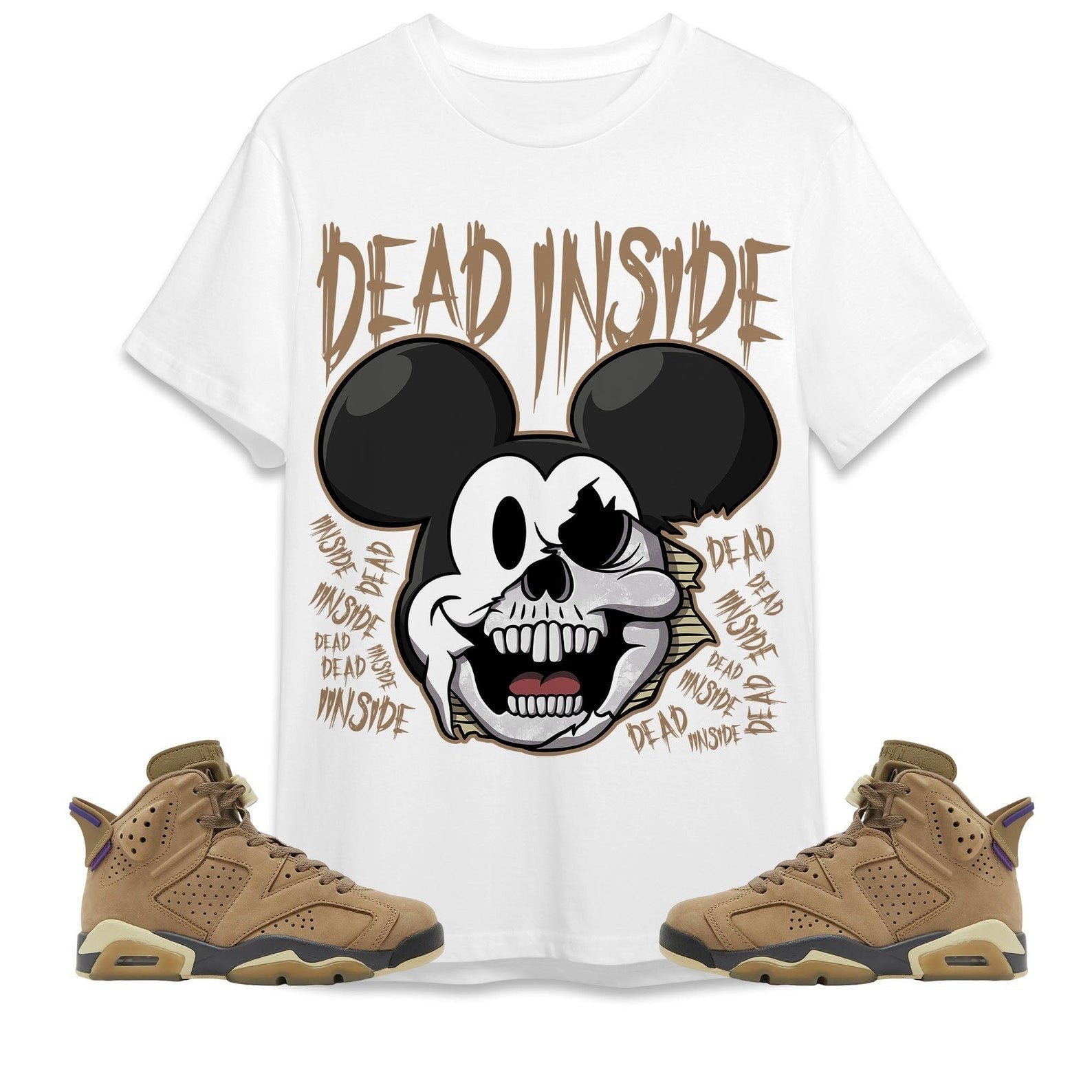 Mickey Horror Unisex Tees Jordan 6 Gore-Tex Brown Kelp to match Sneaker, Outfit Birthday Gift for Friends T-Shirt, Sneaker Match Tee