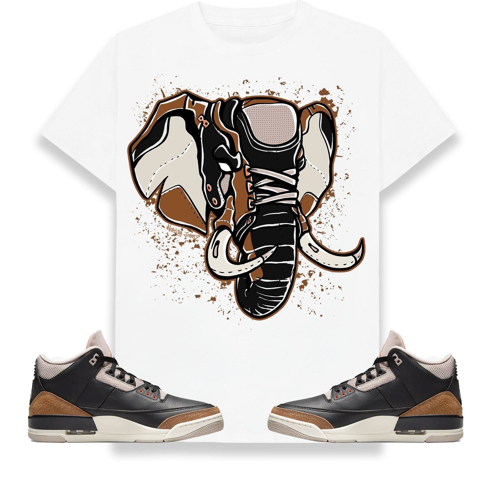 Elephant Head Unisex Shirt Match Jordan 3 Retro Desert Elephant T-Shirt, Sneaker Match Tee