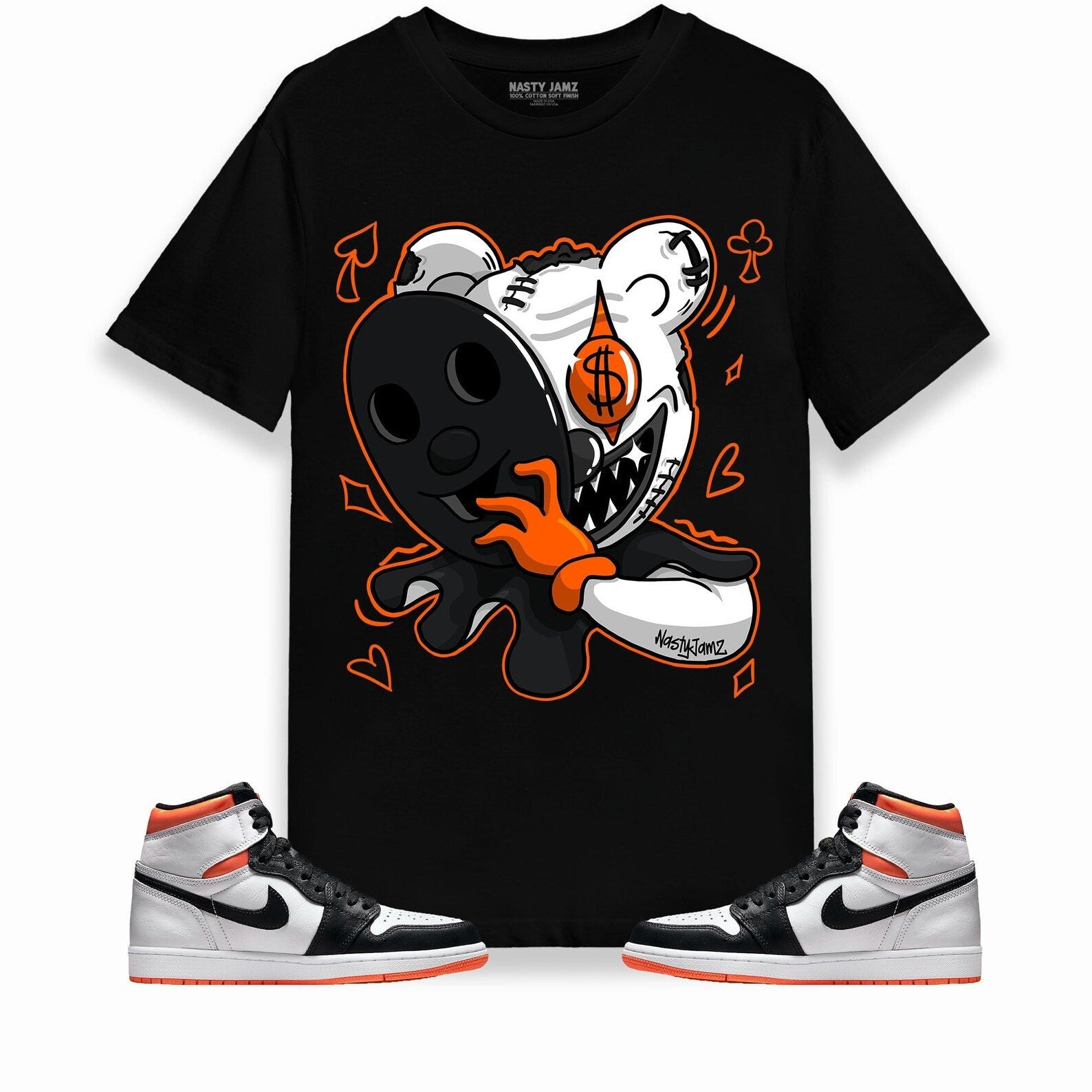 Fake It Til You Make It Unisex Shirt Match Jordan 1 Retro High Electro Orange T-Shirt, Sneaker Match Tee