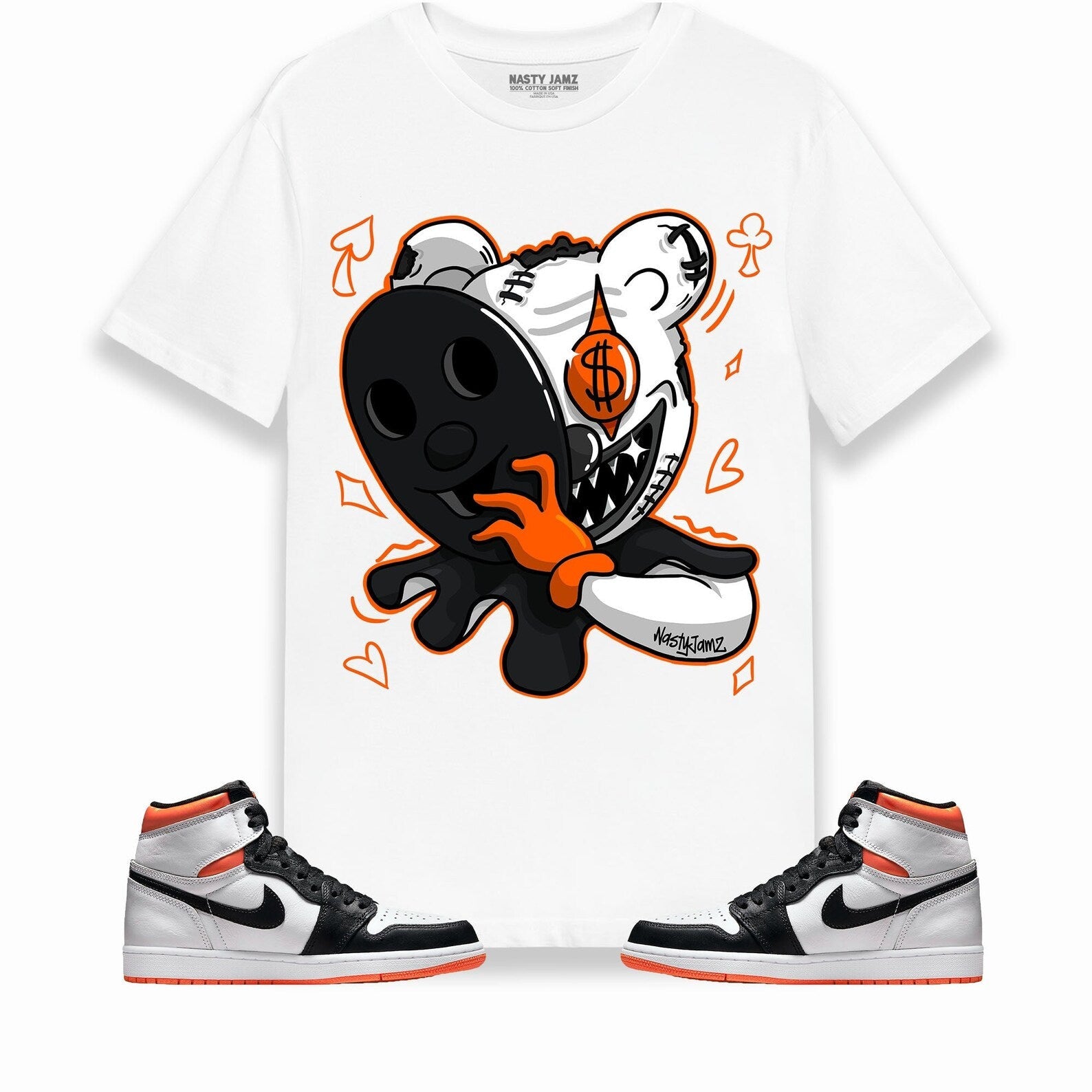 Fake It Til You Make It Unisex Shirt Match Jordan 1 Retro High Electro Orange T-Shirt, Sneaker Match Tee