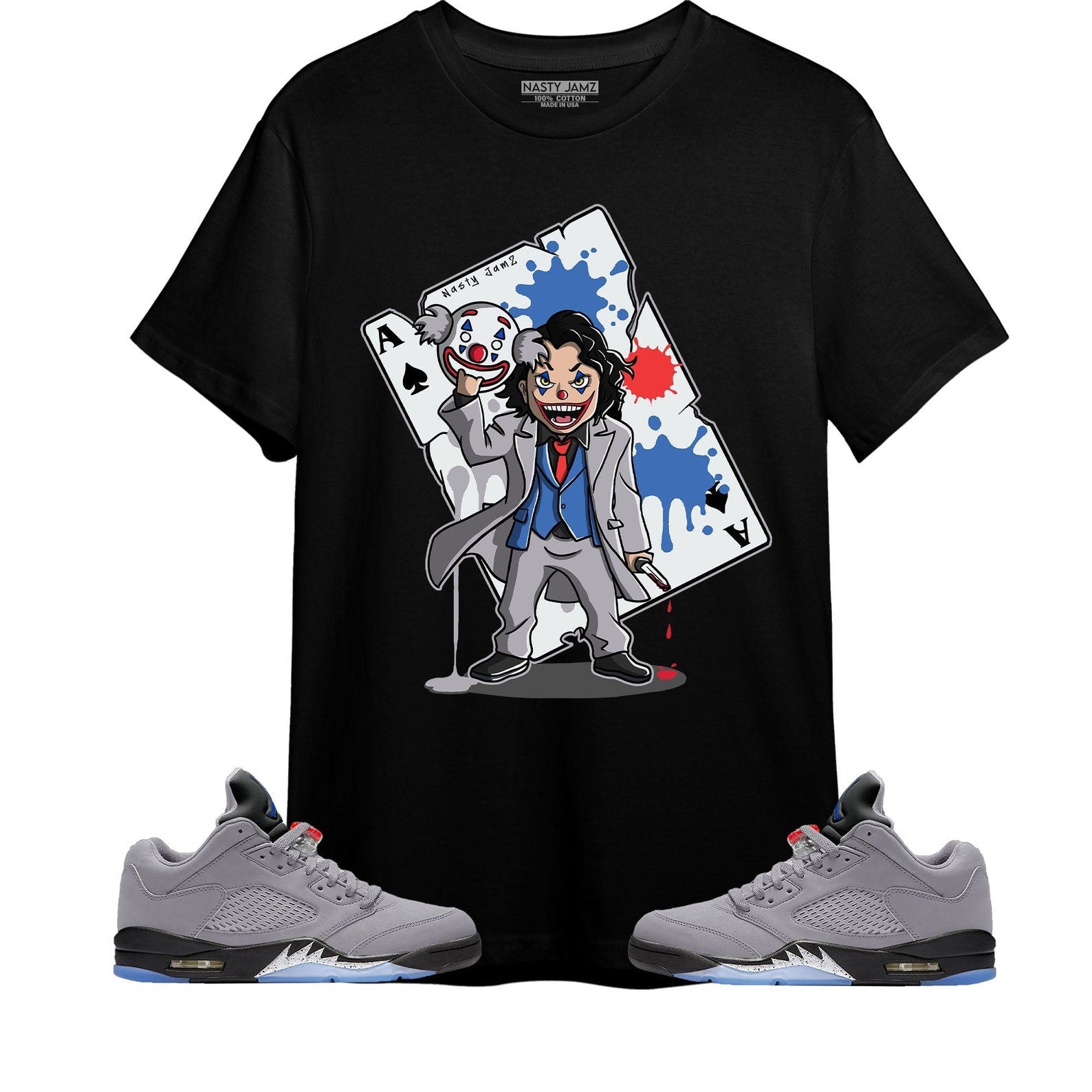 Joker Killer Unisex Shirt Match Jordan 5 Retro Low PSG T-Shirt, Sneaker Match Tee