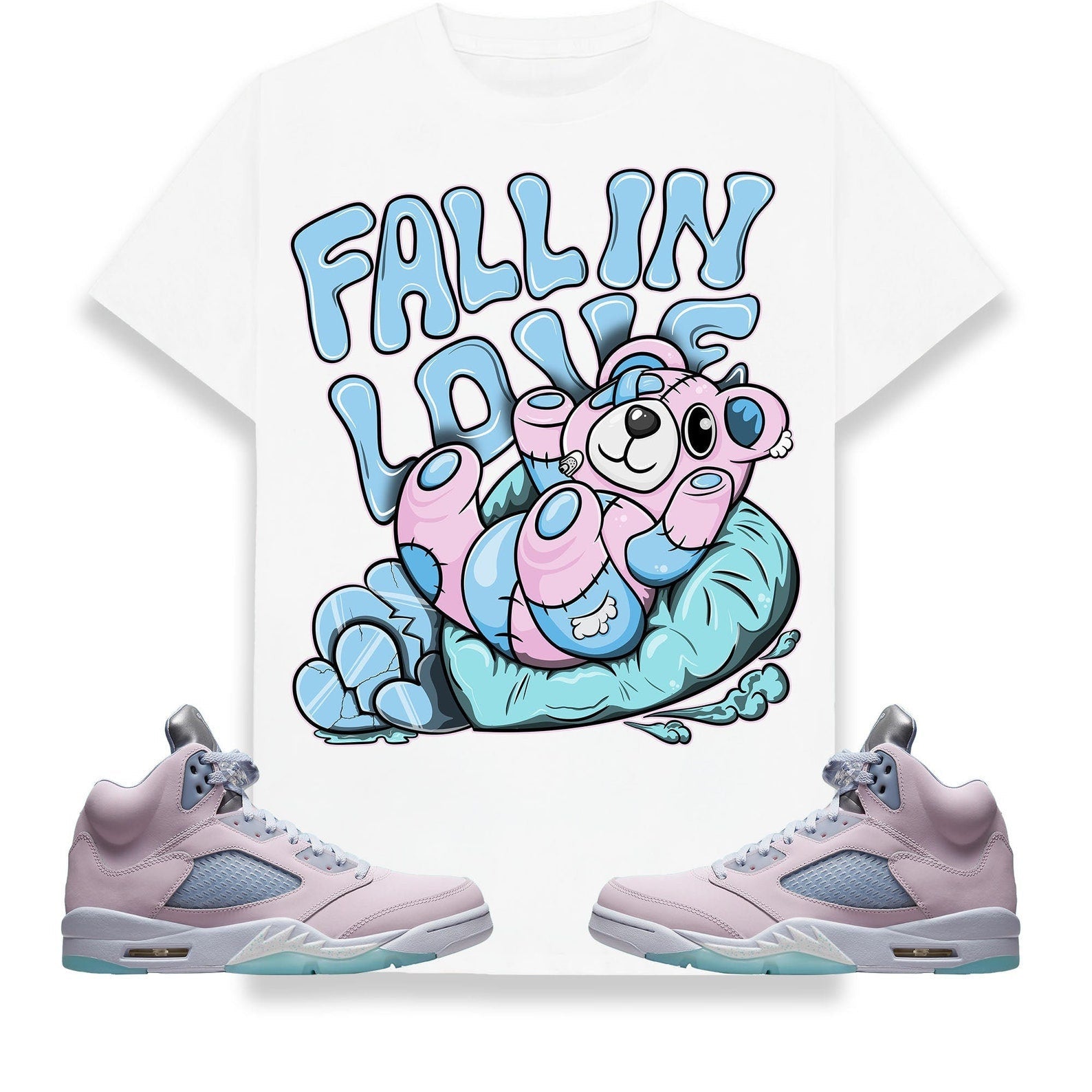 Fall In Love Unisex Shirt Match Jordan 5 Retro Easter 2022 T-Shirt, Sneaker Match Tee