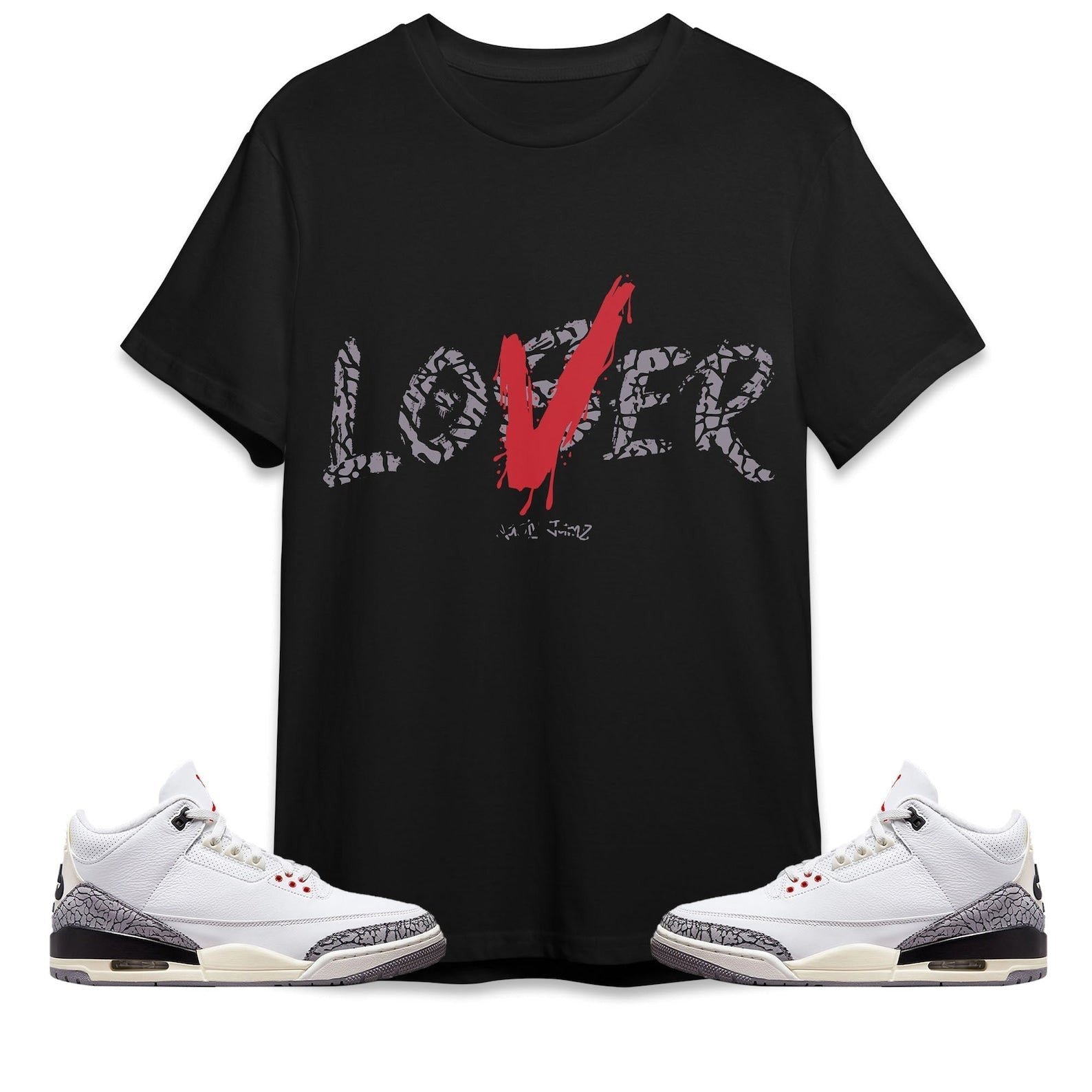 Loser Lover Unisex Shirt Match Jordan 3 White Cement Reimagined T-Shirt, Sneaker Match Tee