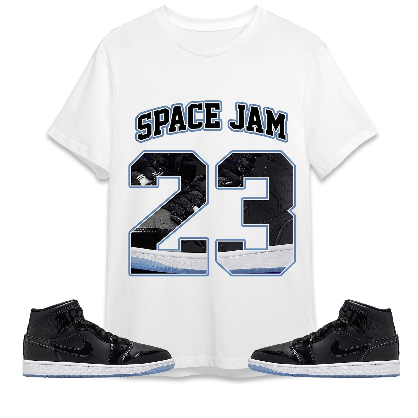 Number 23 CM1 Name Unisex Shirt Match Jordan 1 Mid Space Jam T-Shirt, Sneaker Match Tee