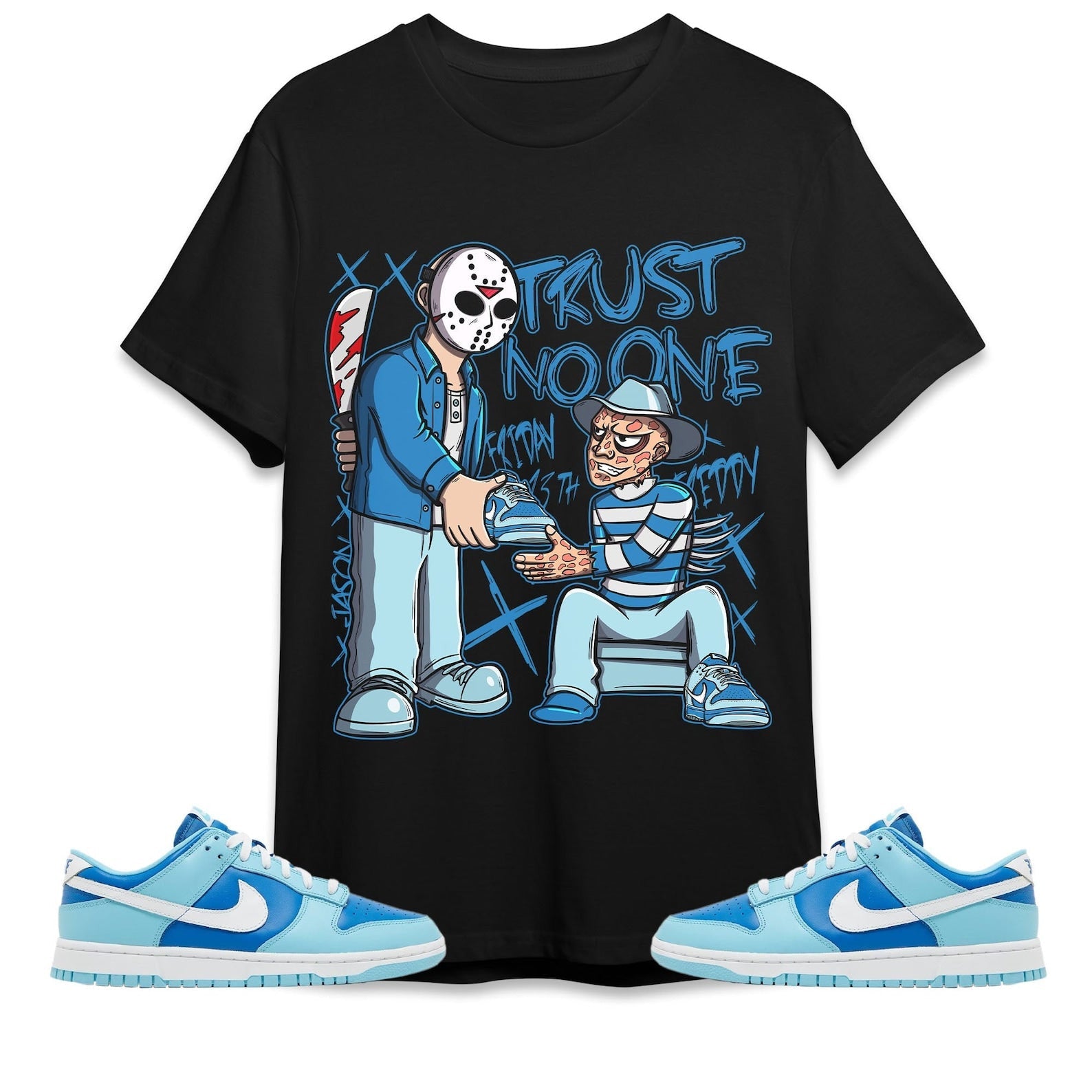 Trust No One Friday Unisex Shirt Match Dunk Low Retro Argon T-Shirt, Sneaker Match Tee
