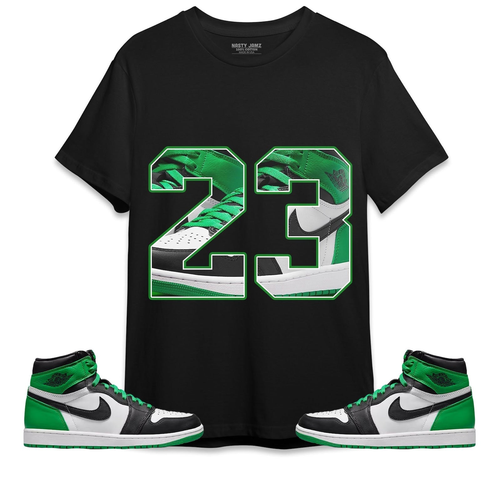 Number 23 CM1 Unisex Shirt Match Jordan 1 Celtic Lucky Green T-Shirt, Sneaker Match Tee