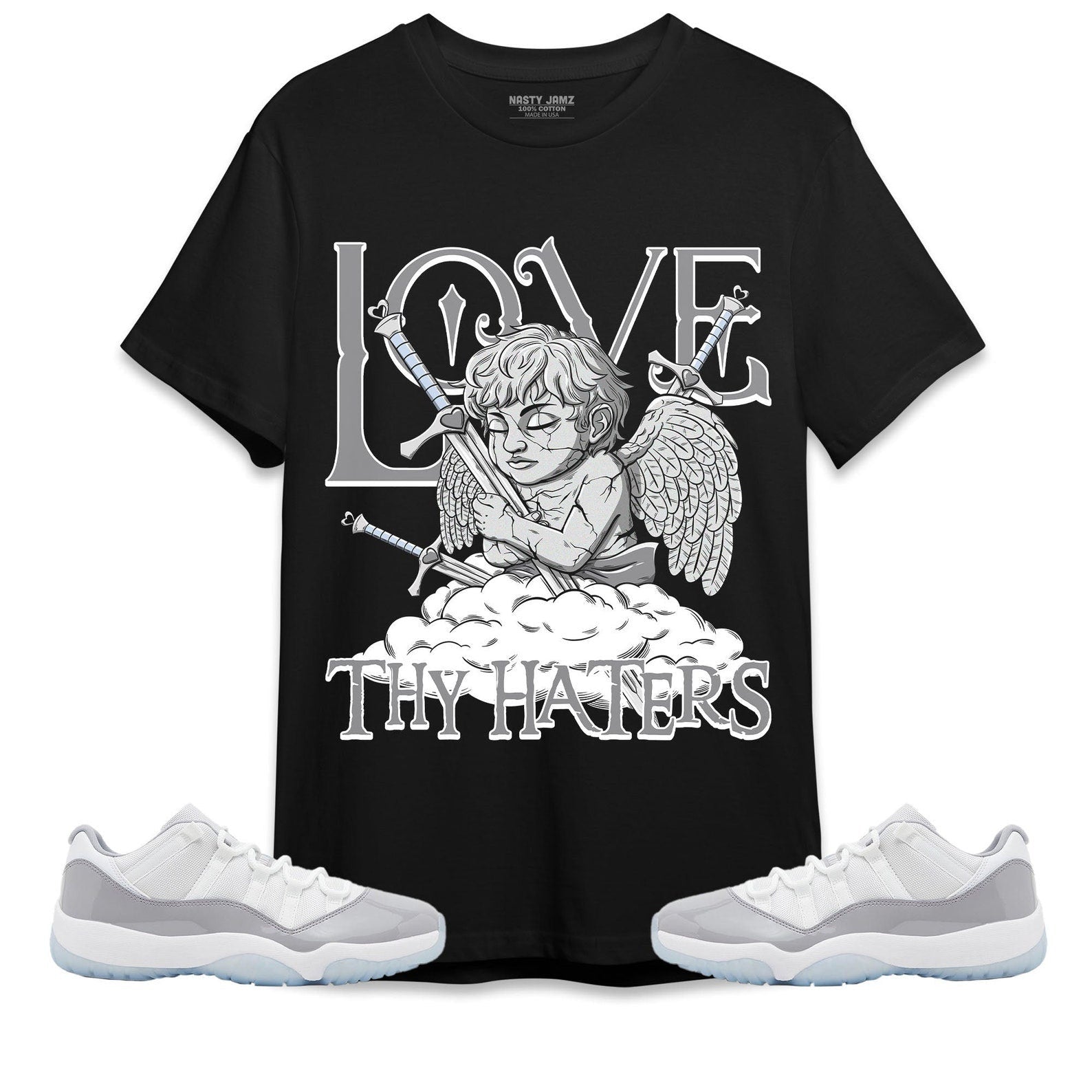 Love Thy Haters Angel Unisex Shirt Match Jordan 11 Low Cement Grey T-Shirt, Sneaker Match Tee