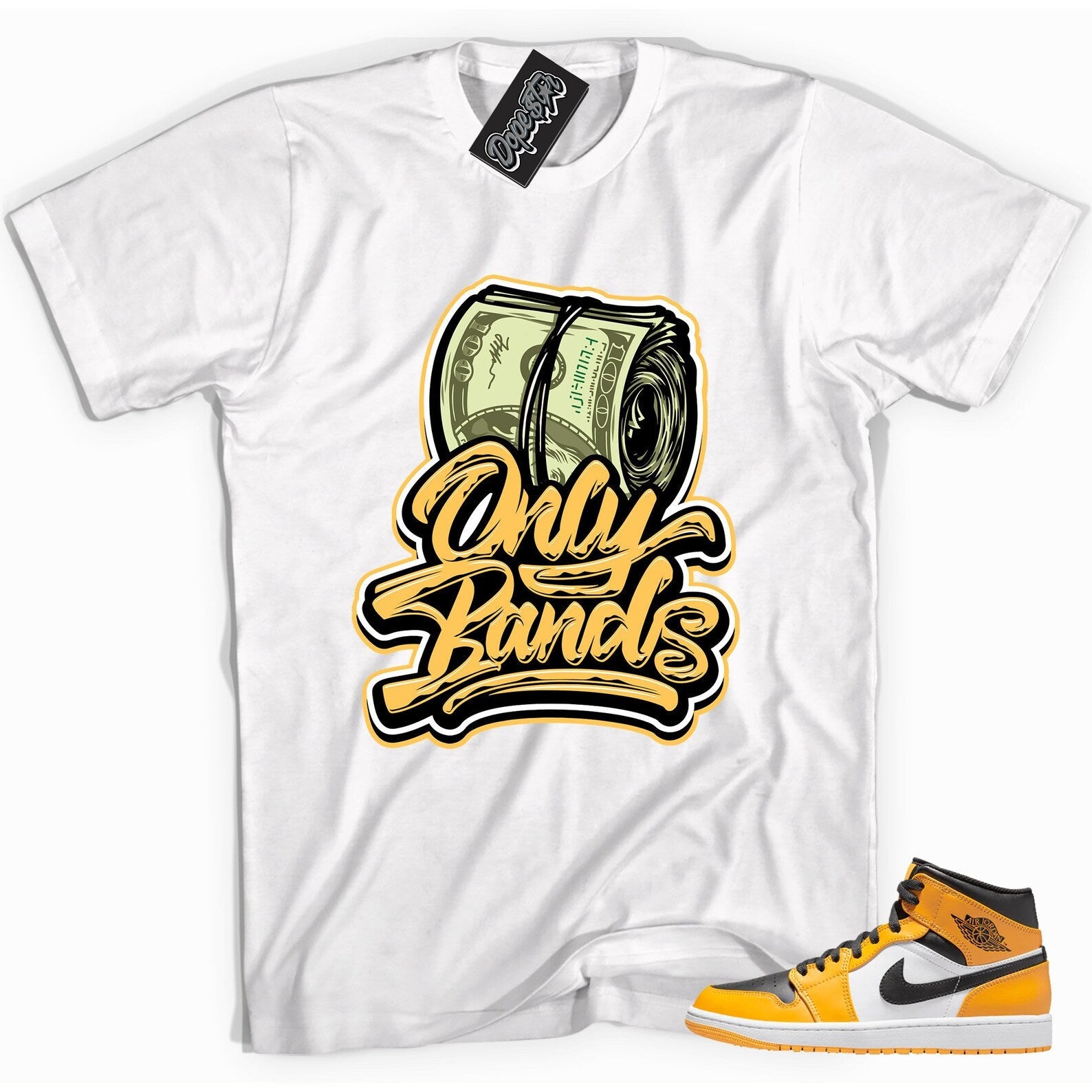 Only Bands Adult Unisex Sneaker Shirt Made to Match Jordan 1s High OG Taxi T-Shirt, Sneaker Match Tee