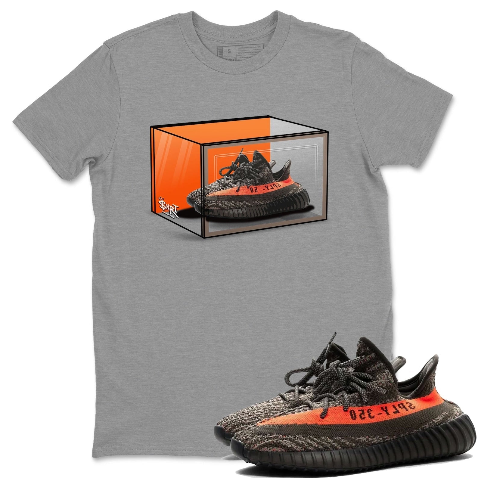 Shoe Box Unisex T-Shirt - Sneaker Shirt To Match Yeezys 350 Carbon Beluga T-Shirt, Sneaker Match Tee