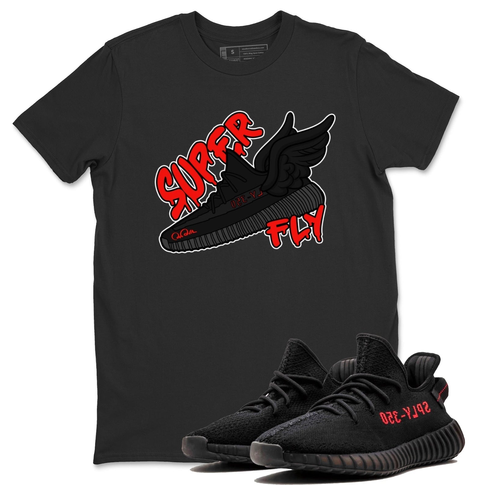 Super Fly Unisex Crew Neck Sneaker Matching Tee Shirt To Match Yeezys 350 Bred T-Shirt, Sneaker Match Tee