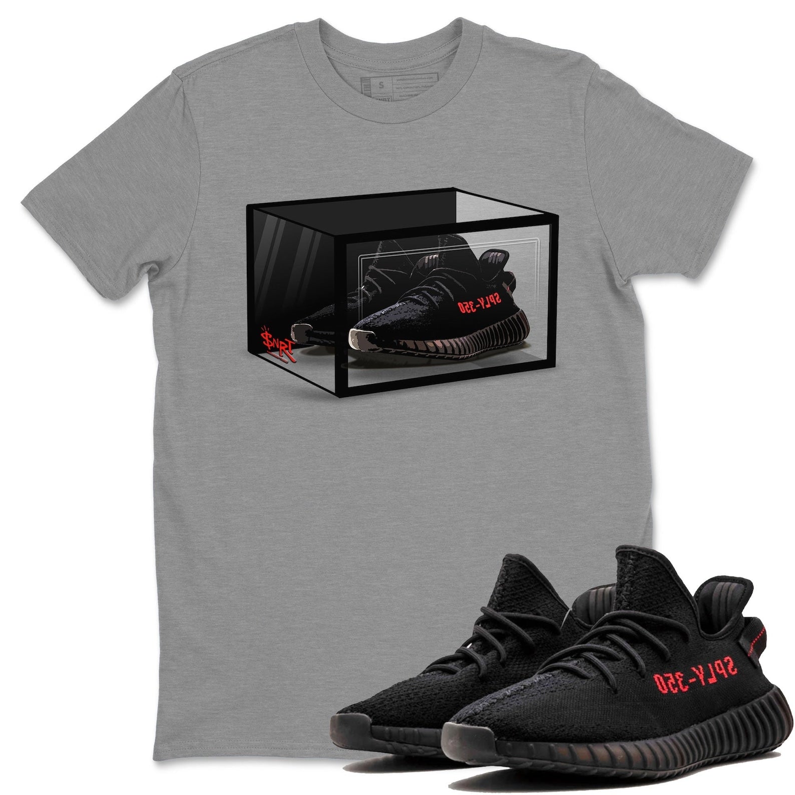 Shoe Box Unisex Crew Neck Sneaker Matching Tee Shirt To Match Yeezys 350 Bred T-Shirt, Sneaker Match Tee