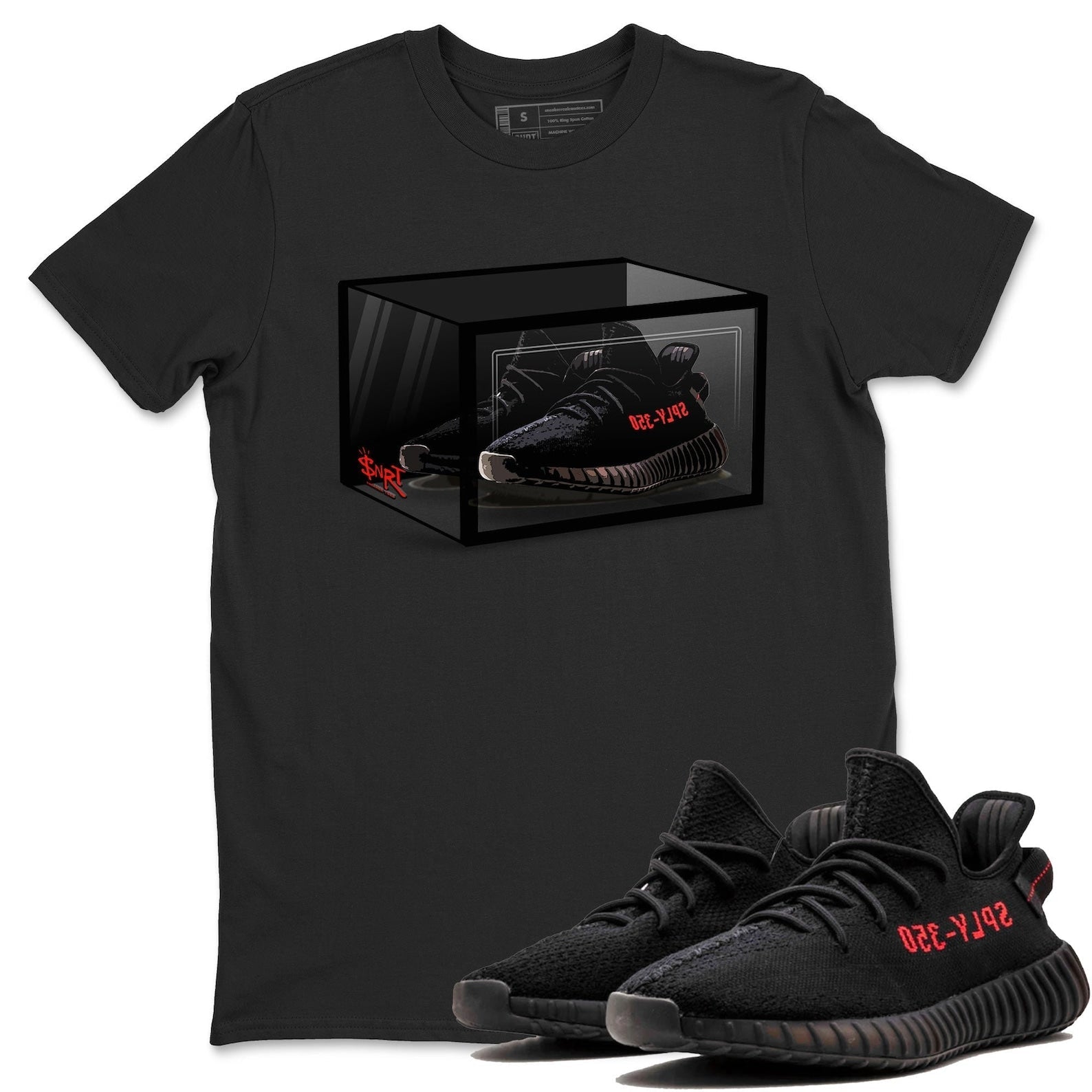 Shoe Box Unisex Crew Neck Sneaker Matching Tee Shirt To Match Yeezys 350 Bred T-Shirt, Sneaker Match Tee