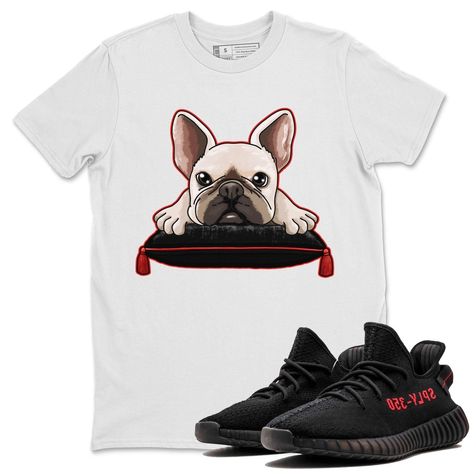 French Bulldog Unisex Crew Neck Sneaker Matching Tee Shirt To Match Yeezys 350 Bred T-Shirt, Sneaker Match Tee